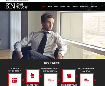 Website design for Premium Mens Tailoring