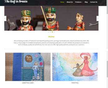 Website design for Handicraft Products